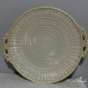 Elegant vintage Irish belleek plate